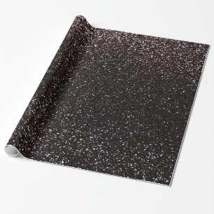 Schwarzer Glitter Geschenkpapier