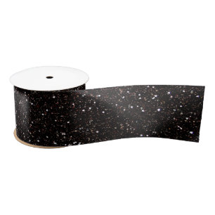 Schwarzer Glitter Satinband