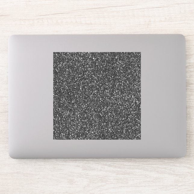 Schwarzer Glitzer Aufkleber (Computer)