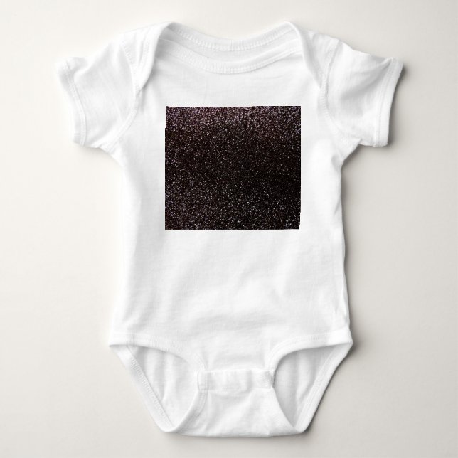 Schwarzer Glitzer Baby Strampler (Vorderseite)