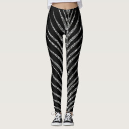 Schwarzer Glitzer Leggings