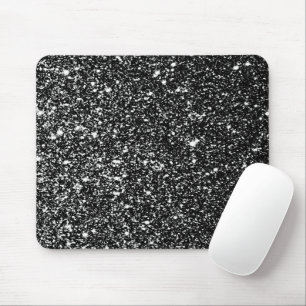 Schwarzer Glitzer Mousepad