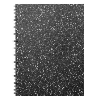Schwarzer Glitzer Notizblock