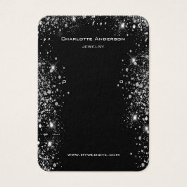 Schwarzer Glitzer Ohrringe Schmuck-Foto-Display-Ka