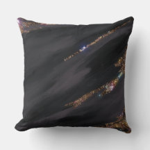 Schwarzer Glitzer Pillow