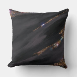 Schwarzer Glitzer Pillow Kissen