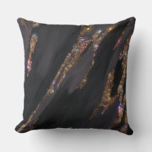 Schwarzer Glitzer Pillow