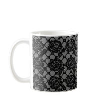 Schwarzer Glitzer romantische Blumenspitze und gra
