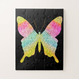 Schwarzer Glitzer Schmetterling Spaß Niedlich