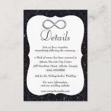 Schwarzer Glitzer Silver Unendlichkeit Hochzeitsde