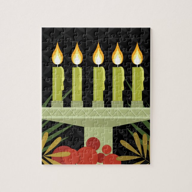 Schwarzer glücklicher Kwanzaa (Vertikal)