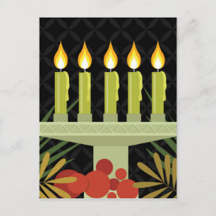Schwarzer glücklicher Kwanzaa Postkarte