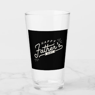 Schwarzer glücklicher Vater-Tag Glas