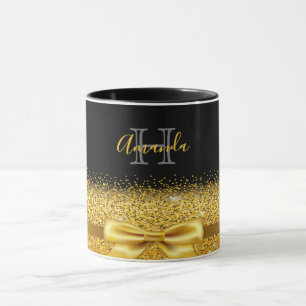 Schwarzer Goldbogen Tasse