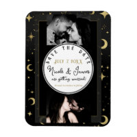 Schwarzer & Goldener Himmel Mond & Sterne Save-the