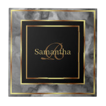 Schwarzer goldfarbener und grauer geometrischer Ma