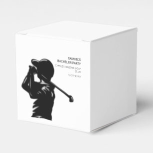 Schwarzer Golfer Golfreise Junggesellenabschied mi Geschenkschachtel