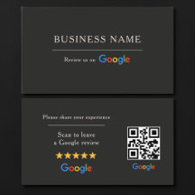 Schwarzer Google-Bewertungs-QR-Code