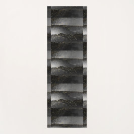 Schwarzer Gradient kosmischer Sternraum Yogamatte