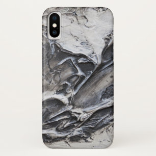 Schwarzer, grauer, weißer abstrakter gemalter Case-Mate iPhone hülle