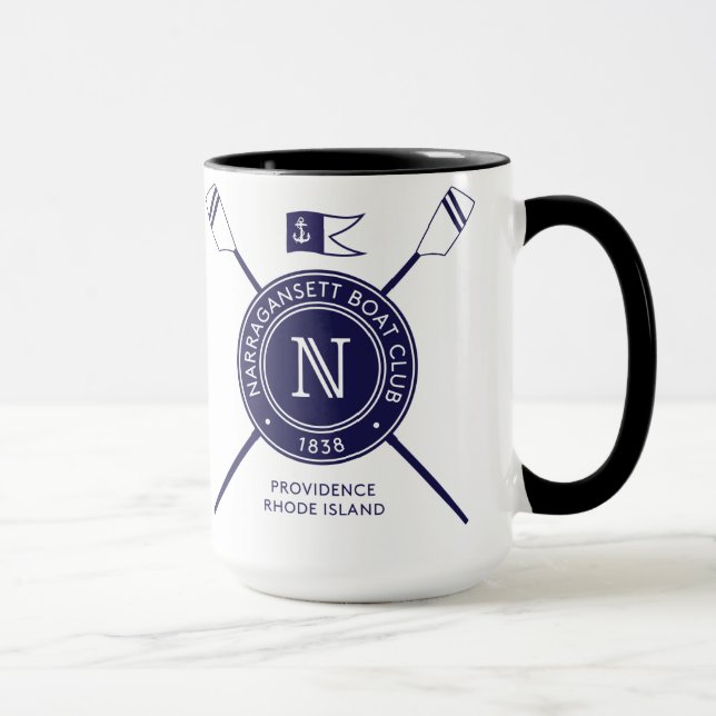 Schwarzer Griff/Innen-NBC-Tasse Tasse (Rechts)