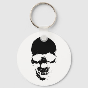 Schwarzer grimmiger Sensenmann Skull Schlüsselanhänger