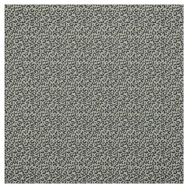 Schwarzer Grüner Leopard Stoff (Muster)