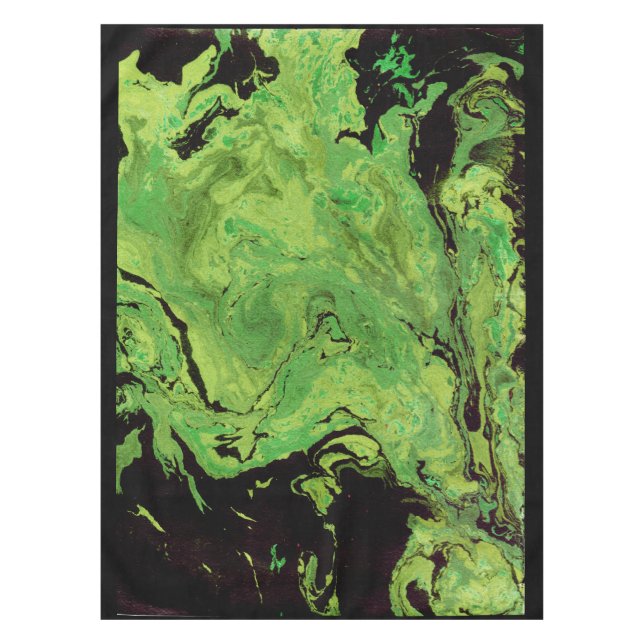 Schwarzer grüner Marmor Tischdecke (Vorderseite)