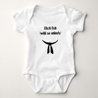 Schwarzer Gurt-Party Baby Strampler