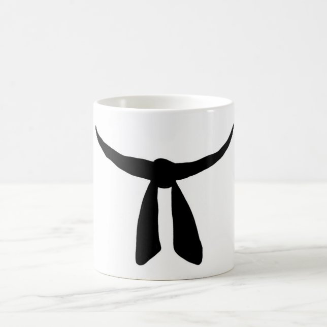 Schwarzer Gurt-Party Kaffeetasse (Mittel)
