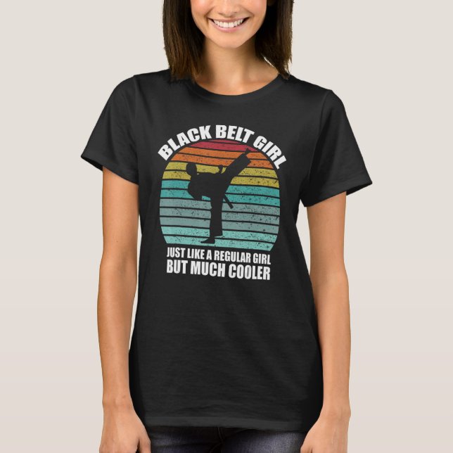Schwarzer Gürtel Schwarzer Gürtel Karate Schwarzer T-Shirt (Vorderseite)