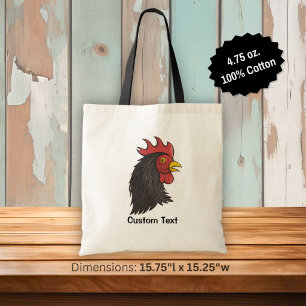Schwarzer Hahnkopf Tragetasche