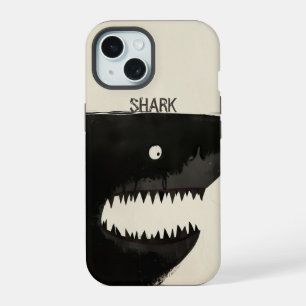 Schwarzer Hai iPhone 15 Hülle