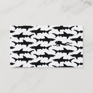Schwarzer Haifisch-elegantes Visitenkarte