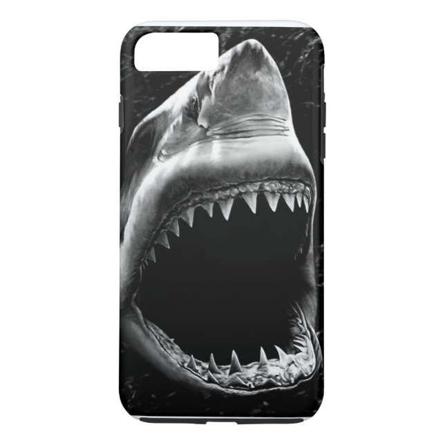 Schwarzer Haifisch iPhone 7 Kasten Case-Mate iPhone Hülle (Rückseite)