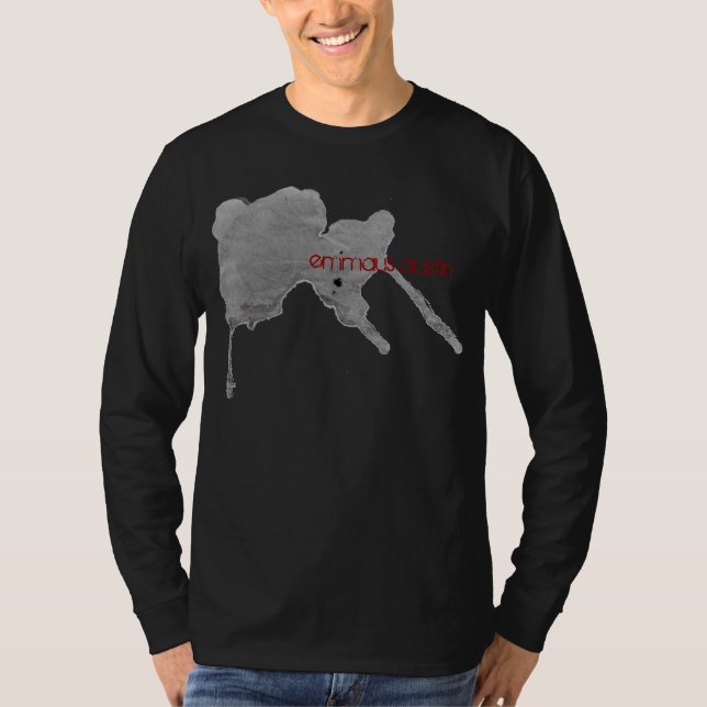 Schwarzer Hammer und Schmiede-lange Hülse T-Shirt (Vorderseite)