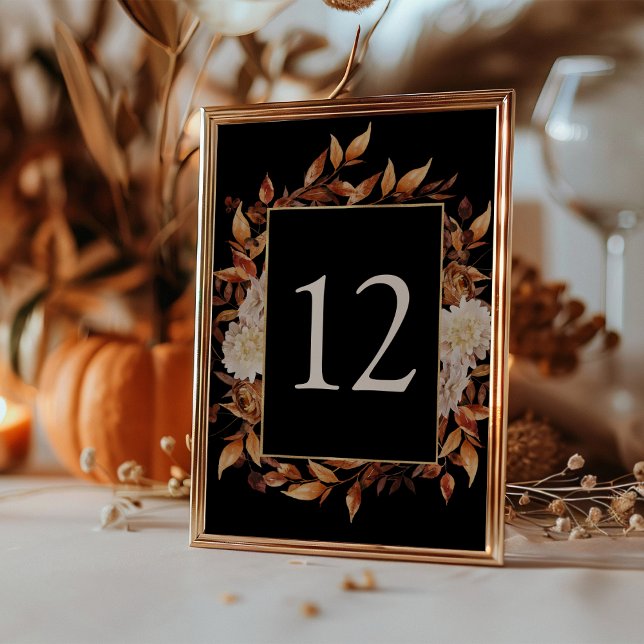 Schwarzer Herbst Tischnummer (Black Fall Table Number
)