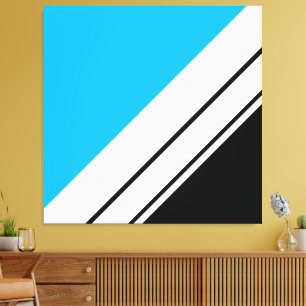 Schwarzer Himmel Blaue Streifen Leinwanddruck