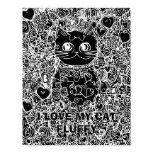 Schwarzer Hintergrund Abstrakte Katzenfarbe für Er