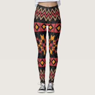 Schwarzer Hintergrund, geometrisches modernes Must Leggings