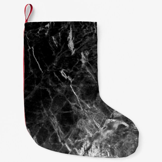 Schwarzer Hintergrund Kleiner Weihnachtsstrumpf (Vorderseite)