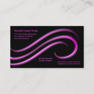 Schwarzer Hintergrund mit magentarotem Visitenkarte