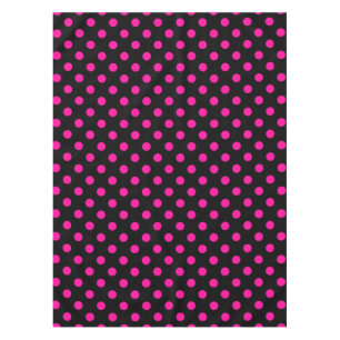 Schwarzer Hintergrund mit rosa Tupfen Tischdecke