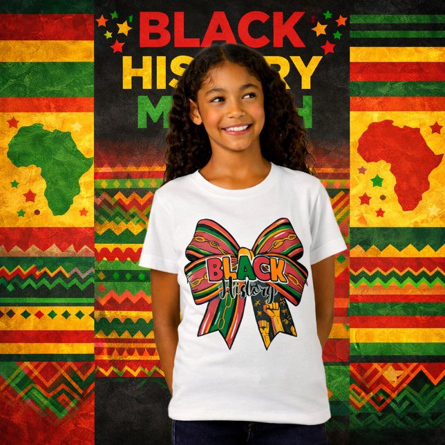 Schwarzer Historien-Schleife T-Shirt (Von Creator hochgeladen)