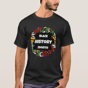 Schwarzer Historischer Monat mit afrikanischer Kar T-Shirt