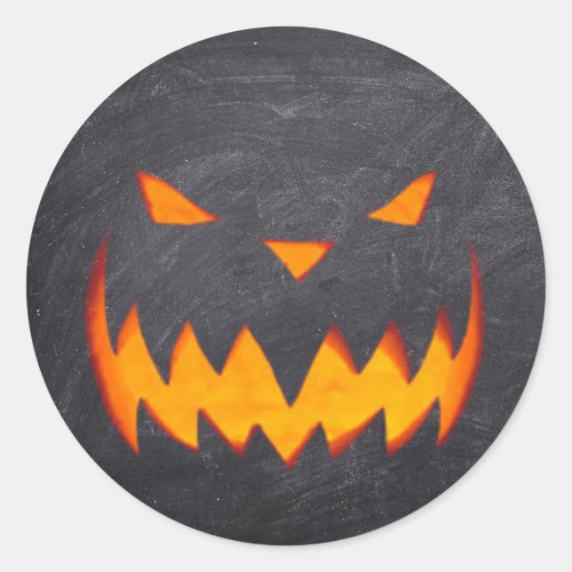 Schwarzer Hollow Halloween Jack o'Lantern Stickers (Vorderseite)