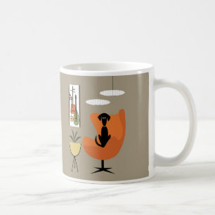 Schwarzer Hund aus der Mitte des Jahrhunderts, Ora Kaffeetasse