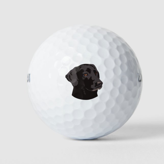 Schwarzer Hund Golfball (Vorderseite)