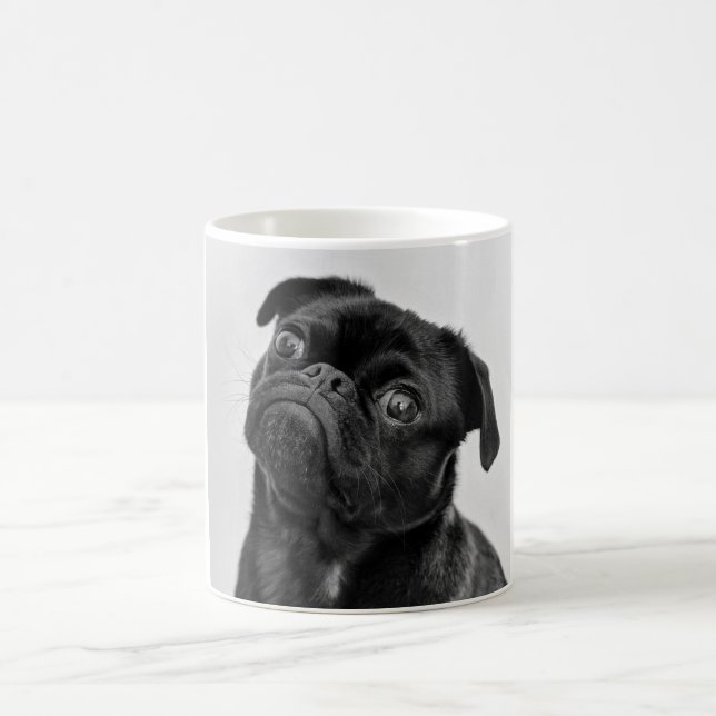 Schwarzer Hund Kaffeetasse (Mittel)