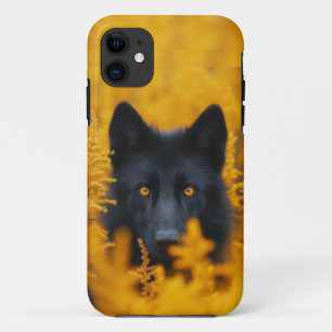Schwarzer Hund mit Atemberaubenden Goldaugen Case-Mate iPhone Hülle